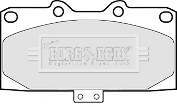 BORG & BECK stabdžių trinkelių rinkinys, diskinis stabdys BBP1832